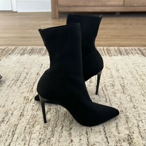 Black Ankle Sock Booties